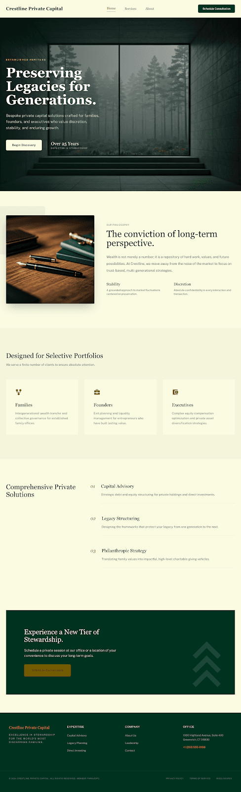 Crestline Private Capital Website