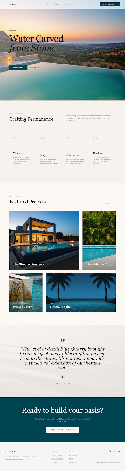 Blue Quarry Luxury Pools